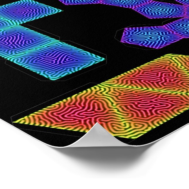 Platonic Solids Templates with Reaction-Diffusion Poster (Corner)