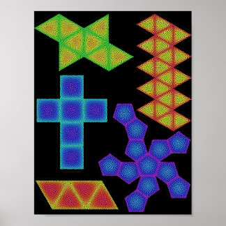 Platonic Solids Templates with Reaction-Diffusion Poster