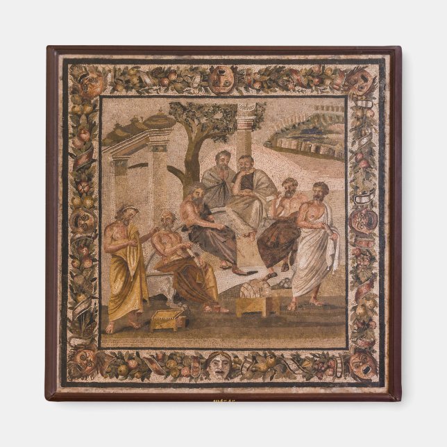 Plato's Academy mosaic Magnet (Front)