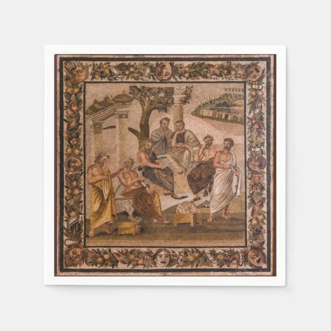 Plato's Academy mosaic Napkins (Front)