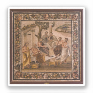 Plato's Academy mosaic Sticker