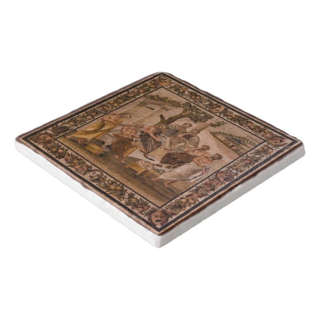 Plato's Academy mosaic Trivet (Corner)