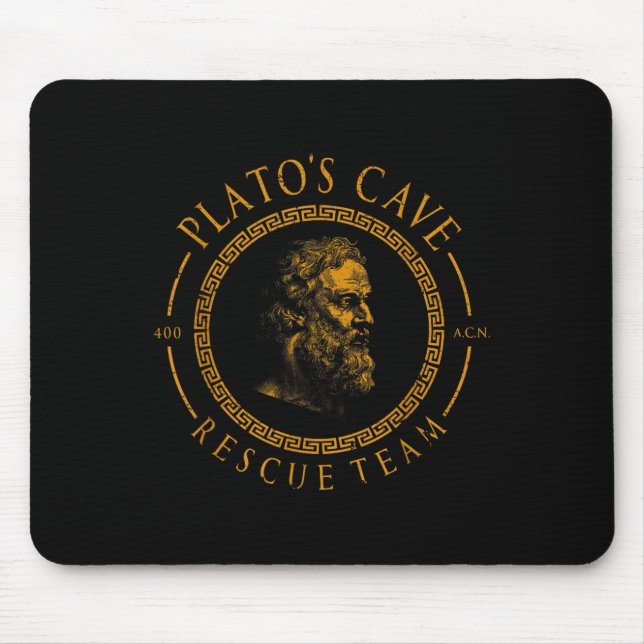 Platos Cave Rescue Team Ancient Greek Philosophy P Mouse Pad (Front)
