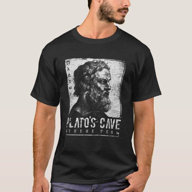 Platos Cave Rescue Team Ancient Hellenistic Philos T-Shirt (Front)
