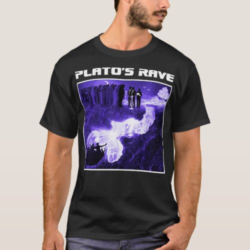 Platos Rave  Cave Allegory  Funny Raver Philosoph T_Shirt