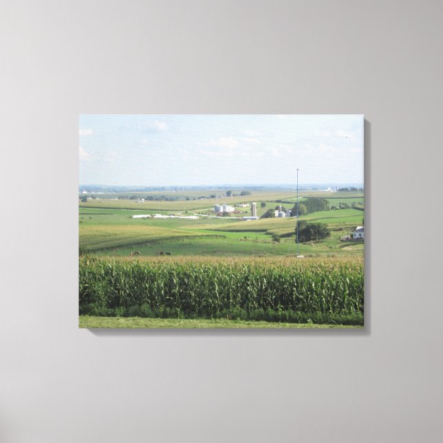 Platteville, Wisconsin Amish Farm Scenic View Canvas Print (Front)