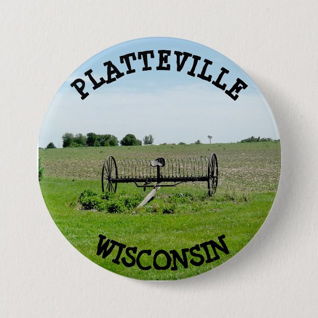 Platteville Wisconsin Button (Front)