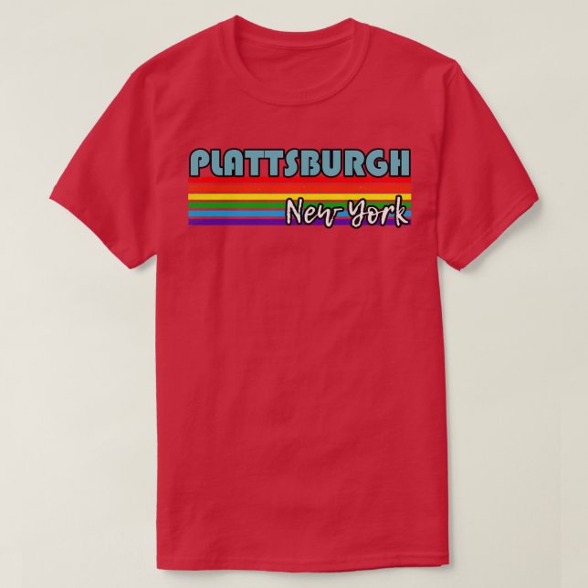 Plattsburgh New York Pride  Plattsburgh LGBT Gift  T-Shirt (Design Front)