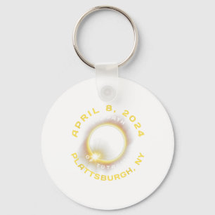 Plattsburgh New York Solar Eclipse Totality April  Keychain