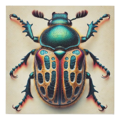Platydema beetle 070724IREF101 _ Watercolor Faux Canvas Print