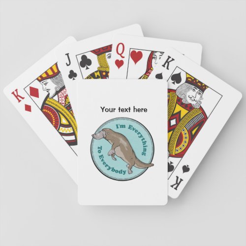 Platypus Australian Mammal Playing Cards