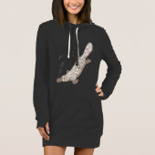 Platypus brown ladies diving t-shirt dress (Front)