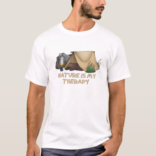 Platypus Camping T_Shirt _ Nature is My Therapy