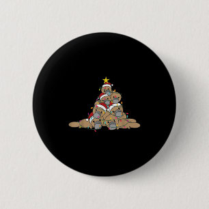 Platypus Christmas Tree Funny Christmas Animals  Button