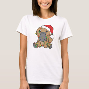 Platypus Christmas Winter Animals Holiday Platypus T-Shirt