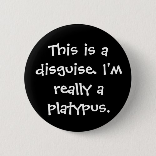 Platypus Costume Pinback Button