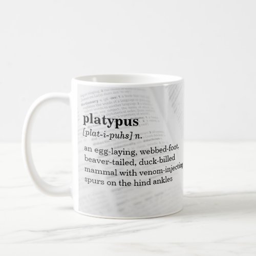 Platypus Defintion Mug