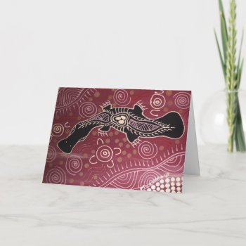 Platypus Dreaming Red By Mundara Koorang Card by NovyNovy at Zazzle