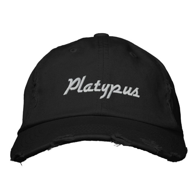 Platypus Embroidered Baseball Hat (Front)
