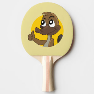 Platypus giving thumbs up cartoon ping pong paddle