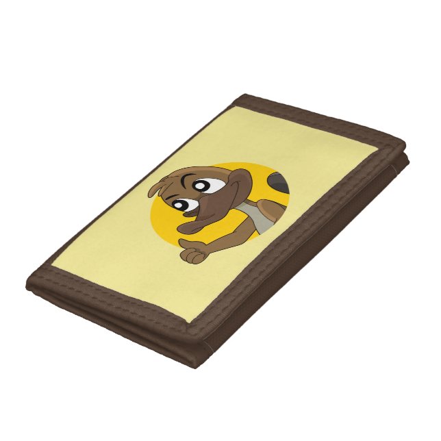Platypus giving thumbs up cartoon trifold wallet (Bottom)