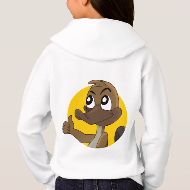 Platypus giving thumbs up   hoodie (Back)