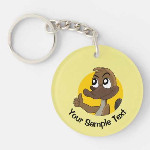 Platypus giving thumbs up  keychain
