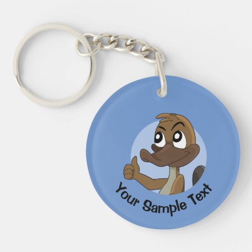 Platypus giving thumbs up  keychain