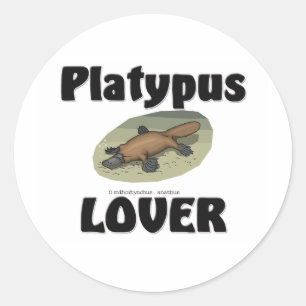 Platypus Lover Classic Round Sticker