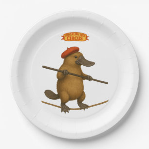 Platypus on a tightrope paper plates