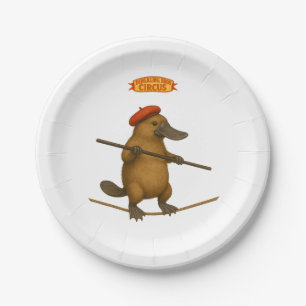 Platypus on a tightrope paper plates