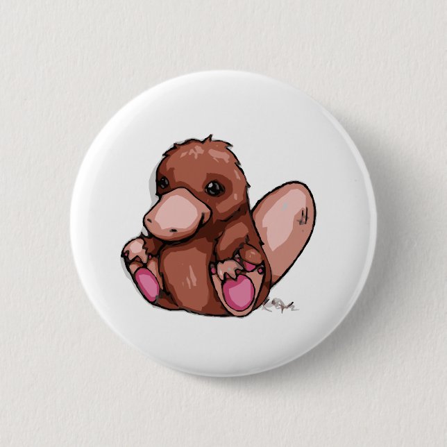Platypus Pinback Button (Front)