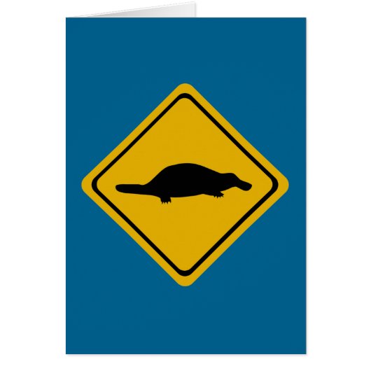 platypus road sign cards (Front)