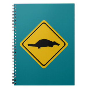 platypus road sign notebook
