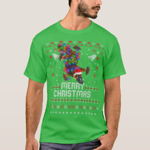 Platypus Santa Hat Animal Christmas Tree Lights Ho T-Shirt