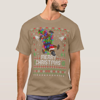 Platypus Santa Hat Animal Christmas Tree Lights Ho T-Shirt