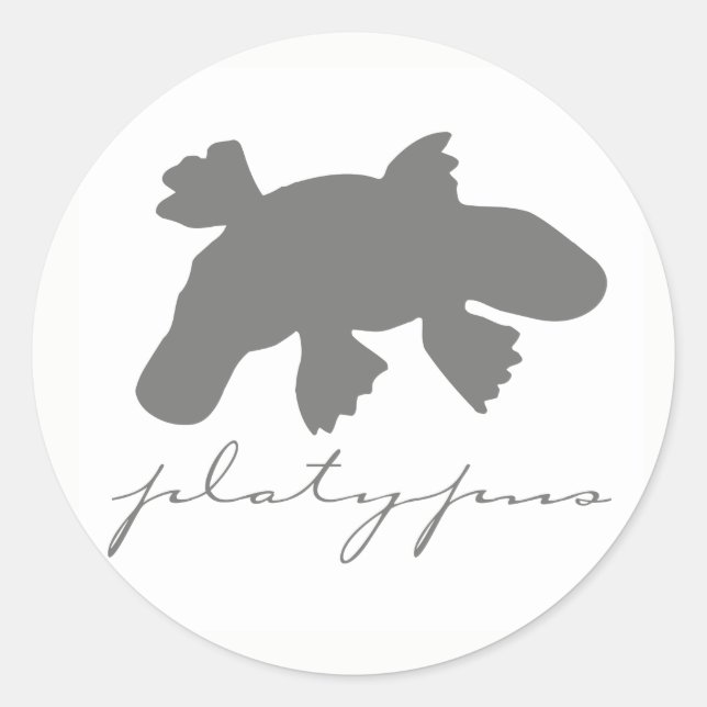 Platypus Silhouette Stickers (Front)