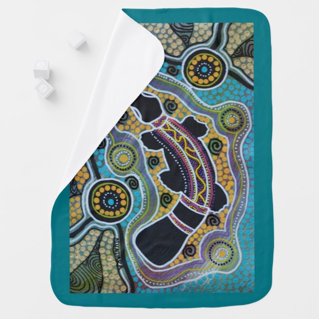 Platypus Swimming Baby Blanket (In Situ)