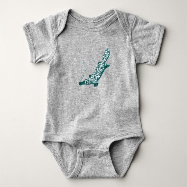 Platypus t-shirt baby bodysuit (Front)