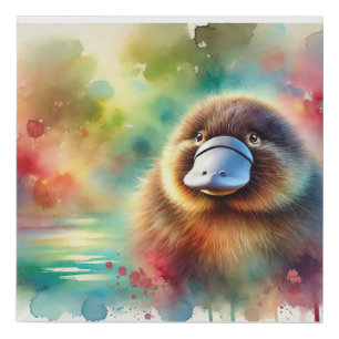 Platypus Watercolor 010824AREF125 - Watercolor Faux Canvas Print