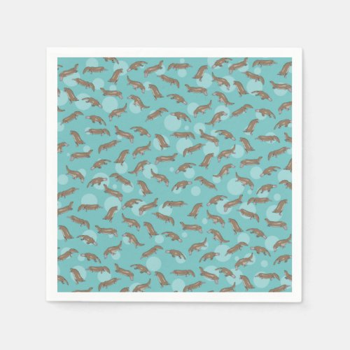 Platypuses  Swimming Napkins