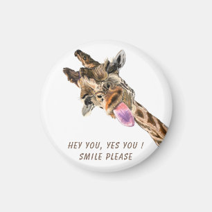 Plauful Magnet Gift with Funny Giraffe - Smile