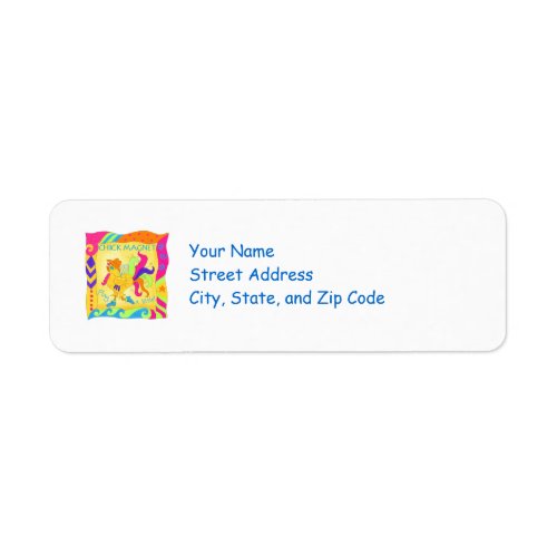 Play a Little Chick Magnet Address Label