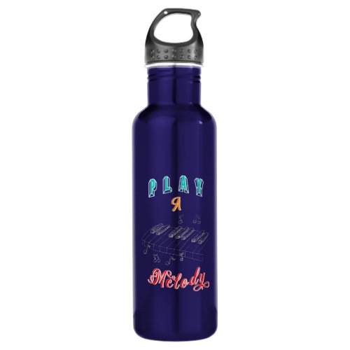 Play A Melody Boyfriend Piano Stainless Steel Water Bottle