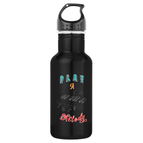 Play A Melody Boyfriend Piano Stainless Steel Water Bottle