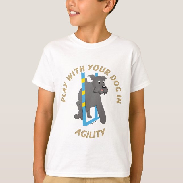 Play Agility - Schnauzer T-Shirt (Front)