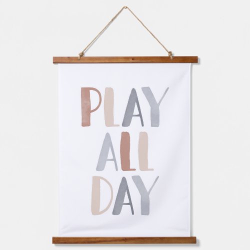 Play All Day Boho Kids Room Decor Hanging Tapestry
