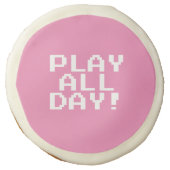 Play All Day! Retro Video Game Sugar Cookie (Front)