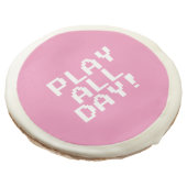 Play All Day! Retro Video Game Sugar Cookie (Angled)