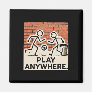 Play Anywhere Street Soccer Stick Figure Sports Ar Magnet